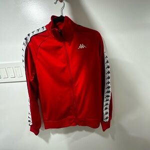 Kappa Vibrant Red Jacket with Iconic Sleeve Design